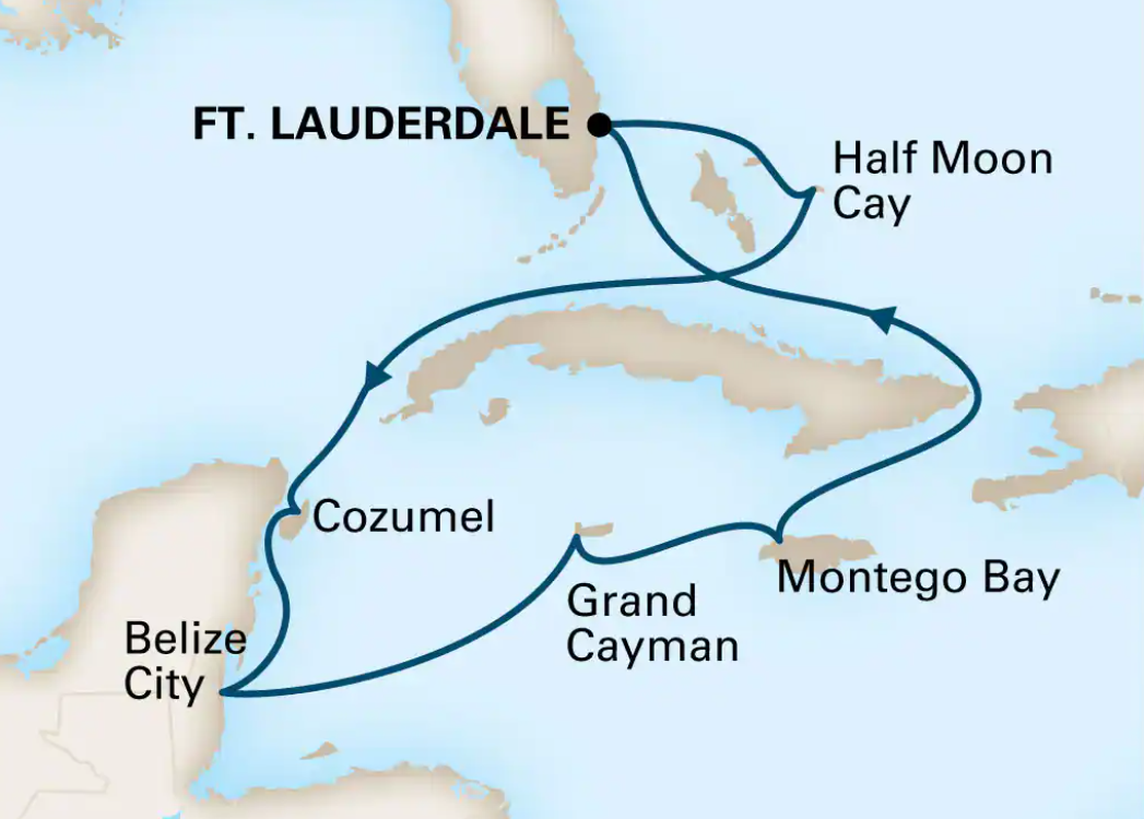 Caribbean Cruise Nov 2024 Map
