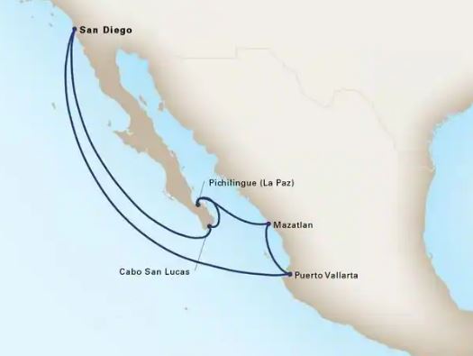Mexican Riviera Map