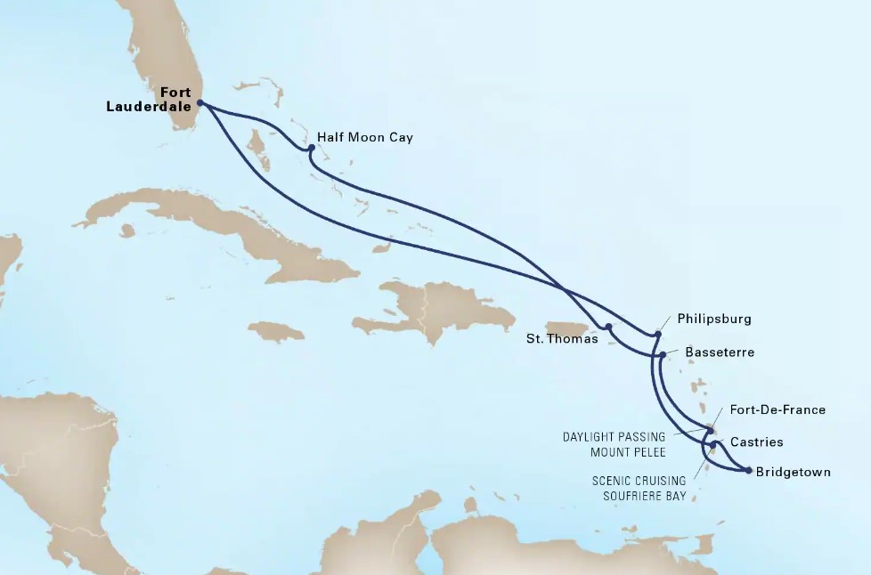 Tropical Caribbean 2023 Route Map