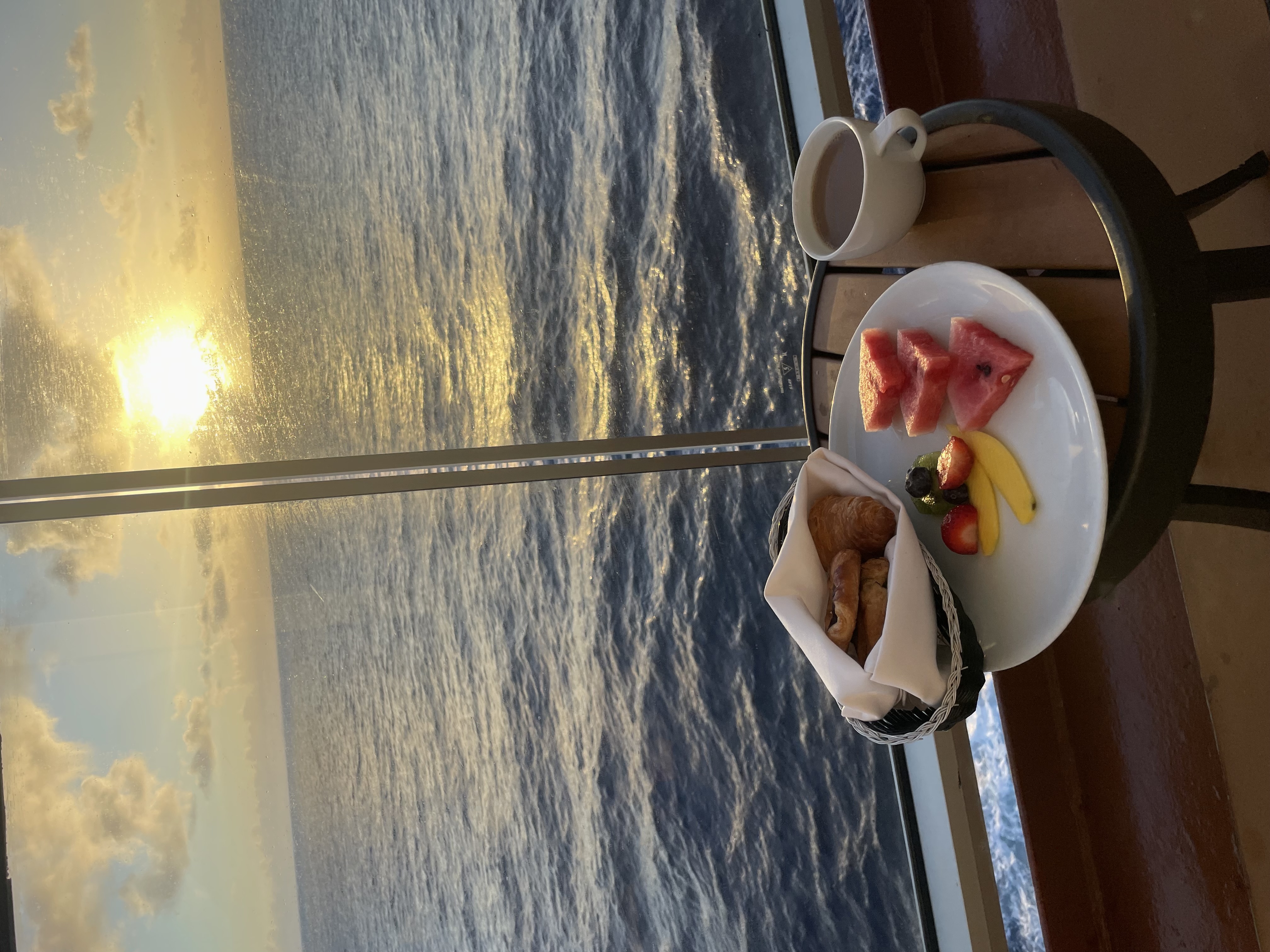 Elite Cruises Breakfast on the Balcony