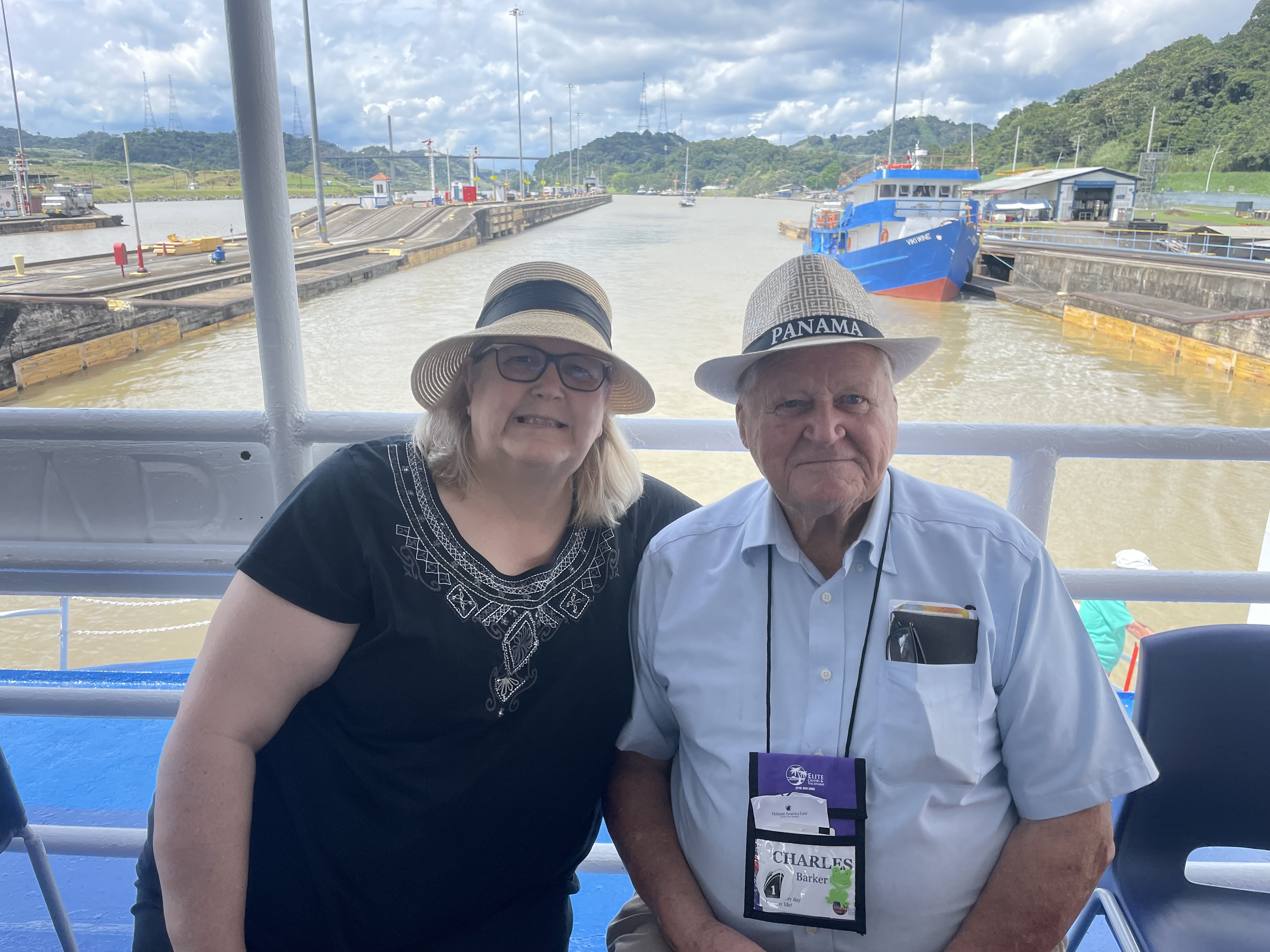 Father and Daughter on Panama Canal